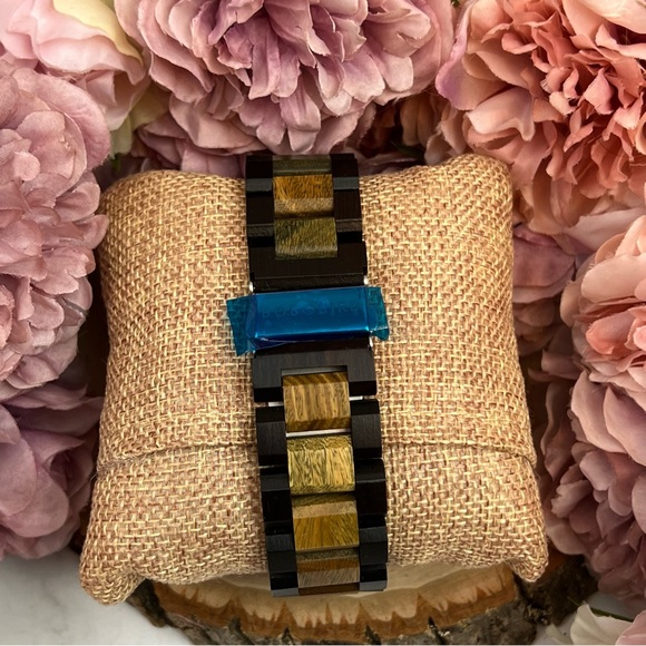 Luxury 100% Handmade Ebony and Sandalwood Automatic Kinetic Skeleton Watch - Picture 13 of 16